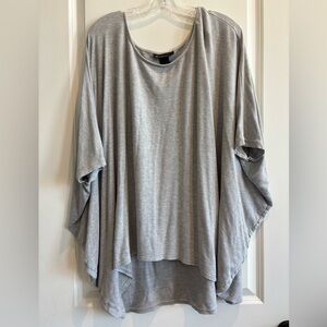 Lane Bryant 18/20 Gray Oversized Tunic Top Dolman Sleeve Plus Size Soft Stretch